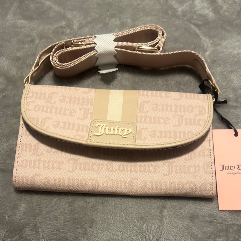 Juicy Couture Beige and Cream Crossbody Bag
